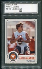 Custom 2023 Arch Manning University Of Texas Longhorns College Football Card