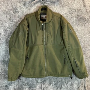 5.11 Tactical Fleece Jacket Adult 2XL REG GREEN 511 Full Zip Police PARK RANGER - Picture 1 of 8