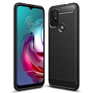 Für Motorola Moto G10 / G30 - Carbon Handy Hülle Silikon Case Schutz Cover Etui - Bild 1 von 7
