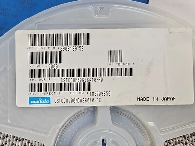(2000 piezas) CSTCC8,00 MG MURATA Resonador Cerámico 8 MHz 3 pines CSMD Foto 1 de 3