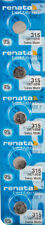 5 x Renata 315 Watch Batteries, SR716SW Battery