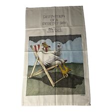 Simon Drew “Definition Of A Perfect Day” Wall Hanging Eagle Wine Cotton 30” X 18