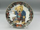 Limited Edition Franklin Mint Teddy's Winter Fun Bear Teddy Dog Plate (761)