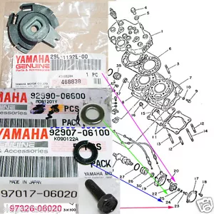 Yamaha DT125 DT200 WR200 R1-Z Power Valve Pulley Mounting Kit OEM 29L-1132E-00 - Picture 1 of 2