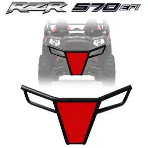 RZR Front Bumper Skid Plate LED Tabs Black Frame Polaris 570 800 XP900 Red - Bild 1 von 6