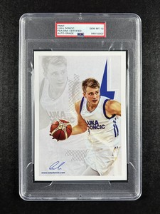LUKA DONCIC Promo Card PHOTO 5x7 Autograph ON-CARD AUTO Rookie RC *PSA 10*