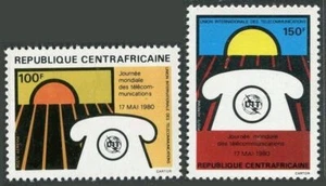 CAR C229-C230, MNH. Michel 677-678. World Telecommunications Day, 1980. - Picture 1 of 1