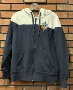 Walt Disney World Full Zip Womens Hooded Sweatshirt Mickey Compass Size M - Picture 1 of 4