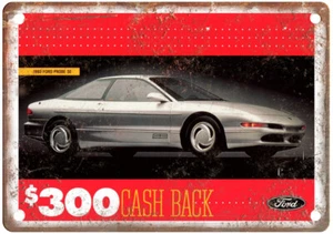 Vintage 1993 Ford Probe SE Ad Retro Look Metal Sign A6033 - Picture 1 of 2