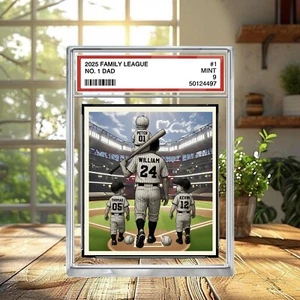 Baseball Nr.1 Papa - Kinder Sammelkartenblock - Vatertagsgeschenk - Sportliebhaber - Bild 1 von 4