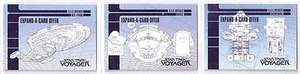 Star Trek Voyager Series One 1995 plano expandir tarjetas A 3 tarjetas - Imagen 1 de 2