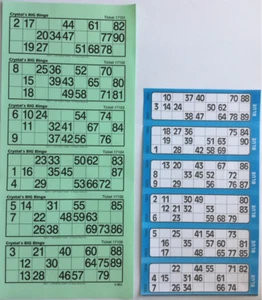 BOLETOS DE BINGO EXTRA GRANDES PARA DISCAPACITADOS VISUALES - VERDES - Imagen 1 de 1