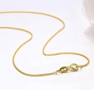 1mm Panzerkette vergoldet Silber S925 Damen Herren Halskette gold - Bild 1 von 3