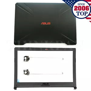 New ASUS Gaming FX504G FX504GE F80 FX80 LCD Back Cover Lid Front Bezel Hinges US - Picture 1 of 7