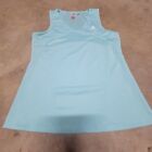 Adidas (L) Blue Sleeveless Tank Top Athletic V-neck Active Polyester very good 