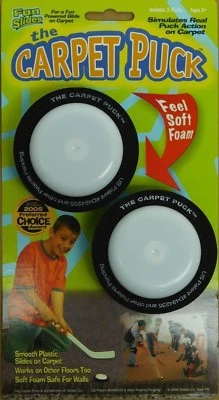 (2er Pack!) "The Carpet Puck" Original Safe Indoor Hockey Puck Schläger Handling EZ - Bild 1 von 4