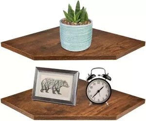Corner Shelf Wall Mount, Set of 2 Floating Corner Shelf Organizer for TV Accesso - Picture 1 of 3