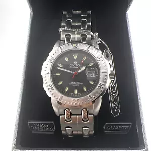 HERRENUHR CROTON VTG AQUAMATIC SCHWARZES ZIFFERBLATT DICKES GEHÄUSE - Bild 1 von 11