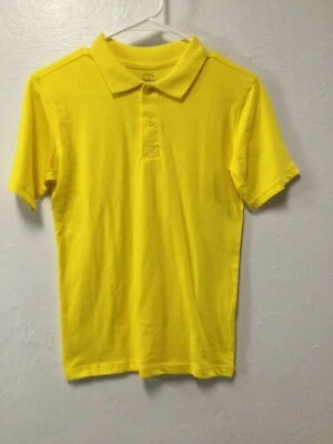 Faded Glory Boys Shirt Size Large 10 to 12 Yellow Collared Button Neck 139 - Image 1 of 4