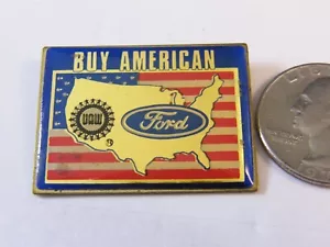 UAW UNITED AUTO WORKERS UNION FORD COMPRA PIN AMERICANO - Imagen 1 de 2