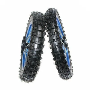 BLUE 15mm 14 Inch Front + 12 Inch Rear Wheel Rim Tyre Tire PIT PRO Dirt Bike - Foto 1 di 12