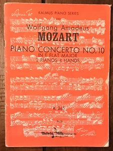 MOZART "PIANO CONCERTO NO. 10" BELWIN MILLS PB SCORE VG-  - Picture 1 of 1