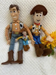 Rare Vintage Set Of 3 Collectible Disney Pixar Toy Story Sheriff Woody - Picture 1 of 13