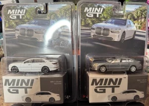 Mini GT BMW i7 xDrive60 Mineral White #819 Chase & Regular Set 1/64 - Picture 1 of 5