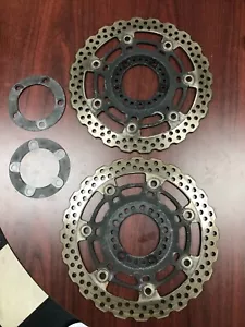 09 10 11 Kawasaki Ninja 650 650R Front Brake Disc Rotors - Tested - Straight! - Foto 1 di 6