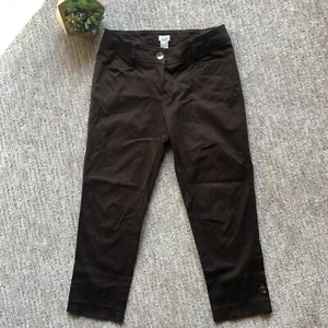 CACHÉ Brown Capri Cropped Pants Sz: 2 (28x23) w/ Pockets CACHE - Picture 1 of 8