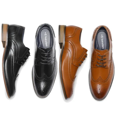 Men's Formal Oxford Shoes Dress Shoes Brogues Derby Shoes Casual Work Shoes - Image 1 of 4