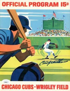 Billy Williams JSA Signed  1971 Chicago Cubs Program vs Padres Autographed - Picture 1 of 2