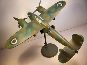 Tin toy (painted wood) 1930's Prodigio-Italy WW2 SAVOIA MARCHETTI BOMBER +holder - Imagen 1 de 24