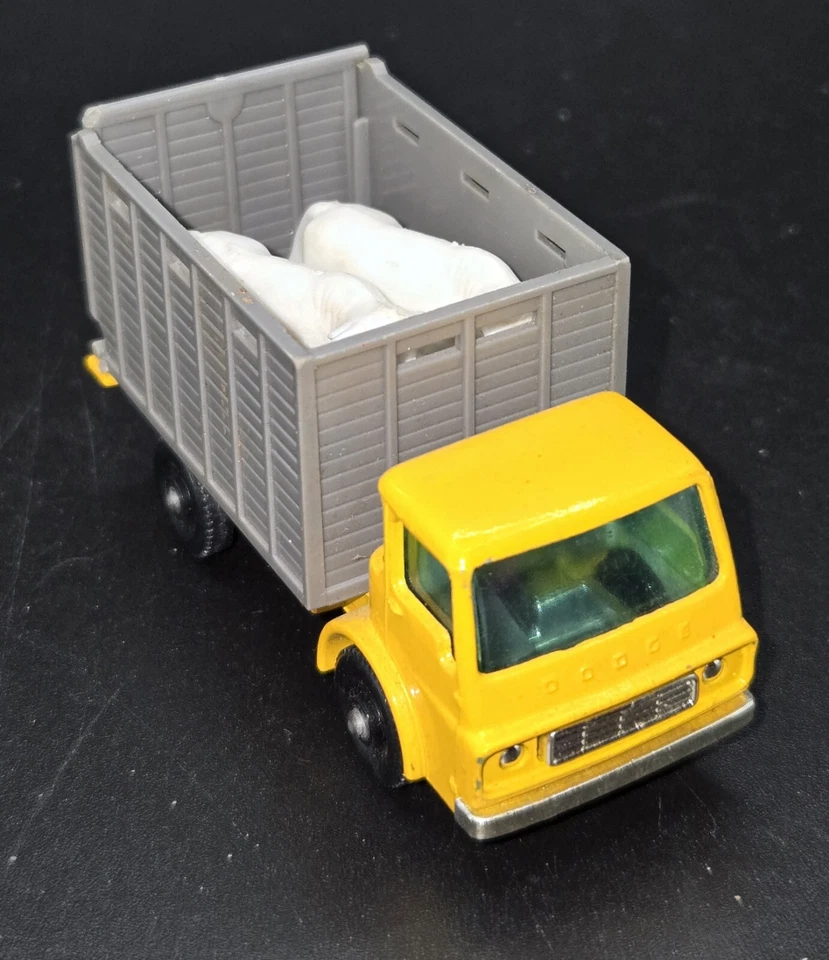 Camión Lesney Matchbox 1960 caja original serie n.º 37 amarillo ganado vintage Foto 1 de 4