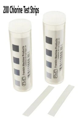 200-STRIPS CHLORINE TEST PAPER STRIPS FRANKLIN MACHINE PRODUCTS RESTAURANT 5/25