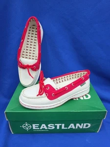 Eastland Canvas Deck Boat Slip On Shoes Anaheim Angels Low Sneakers Sz. 8 Womens - Picture 1 of 12