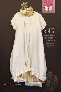 Bella tunica 2 varianti TG- A7114 di Tina Givens modello da cucire Lagenlook XS-3X - Foto 1 di 3