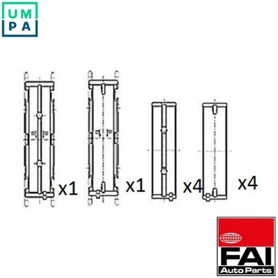 CRANKSHAFT BEARING BM1033-050 FOR N47D20A/D20B/D20C/C20A/D20D 2.0L 4cyl - Image 1 of 4