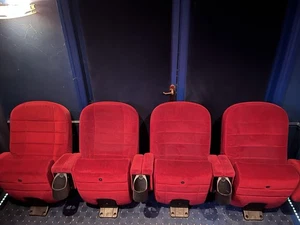 Vintage Cinema Seats Set Of Four - Picture 1 of 5