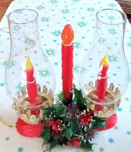 Vintage Electric TIMCO 3 Light Twin HURRICANE Candolier Christmas Lamp Works - Picture 1 of 14