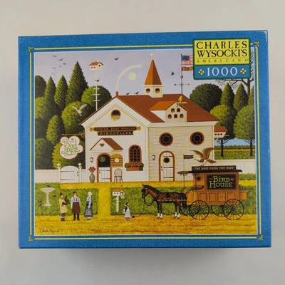 Charles Wysosckis 1000 PC Puzzle “The Birdhouse” 2004 Hasbro Complete New Sealed - Image 1 of 4