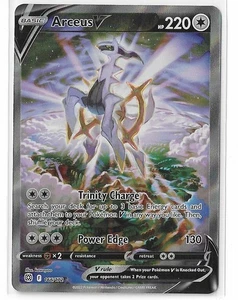Juego de cartas coleccionables Pokémon Arceus V 166/172 estrellas brillantes arte alternativo holograma ultra raro casi nuevo - Imagen 1 de 2