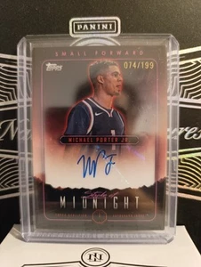 2024 Topps Basketball Midnight Michael Porter Jr Auto /199 Stroke Of Midnight - Picture 1 of 2