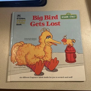 Vintage Big Bird Gets Lost STILL SMELLS Scratch And Sniff Book Good Condition - Picture 1 of 12