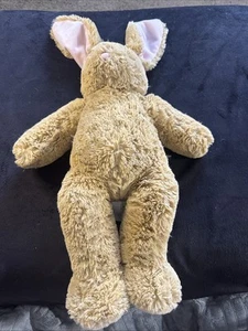 Build A Bear Workshop 16” Brown Bunny Rabbit Fluffy Pink Nose Tan Floppy Ears - Picture 1 of 14
