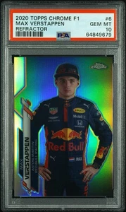 2020 Topps Chrome Formula 1 Refractor #6 Max Verstappen PSA 10 - Picture 1 of 2
