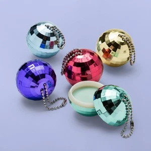 Disco Ball Lip Balm Gift Set Xmas Holiday 5pc/0.8oz w/ chain More Than Magic - Picture 1 of 3