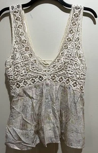 NWT ~ Zara Crochet Boho V-Neck Sleeveless Top ~ Size Medium - Picture 1 of 8