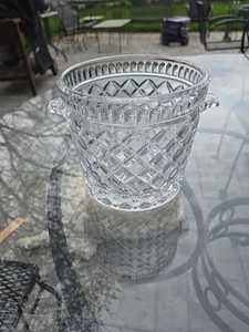 Vintage Bohemia Czech Republic 24% Lead Crystal - Diamond pattern - Ice Bucket - Picture 1 of 21