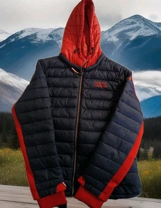 TOMMY HILFIGER Ladies Hooded Jacket Women's Coat! Large Navy And Red. - Picture 1 of 10